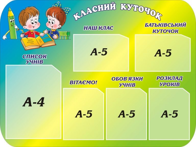 Сучасний класний куточок для школи
