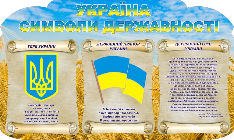 Оформлення шкільного кабінету: символи державності України