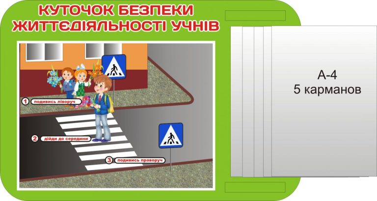 Шкільний куточок безпеки для учнівських кабінетів