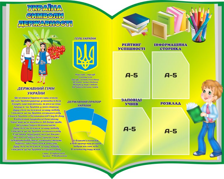 Стенд Україна: Символи Державності