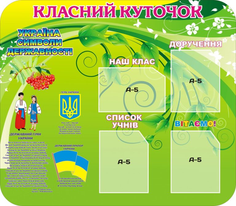 Яскраві ідеї для оформлення класного куточка