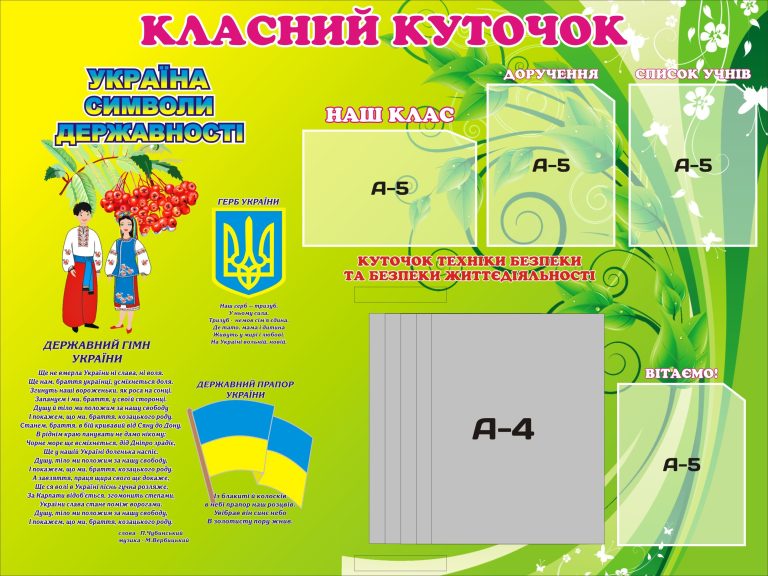 Оформлення класного куточка: патріотичне оздоблення школи