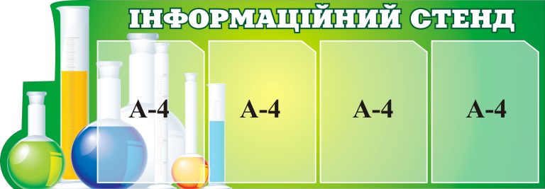 Сучасні інформаційні стенди для кабінету хімії