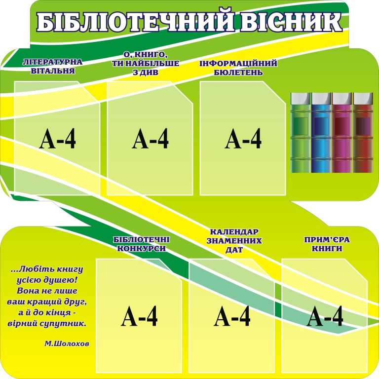 Стенд для шкільної бібліотеки: місце для натхнення та знань