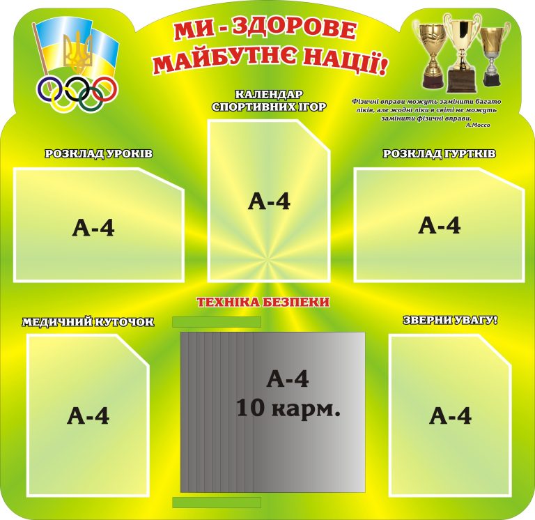 Оптимальне оформлення кабінету для фізкультури школи