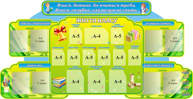 Яскраві стенди для натхненного навчання в школі