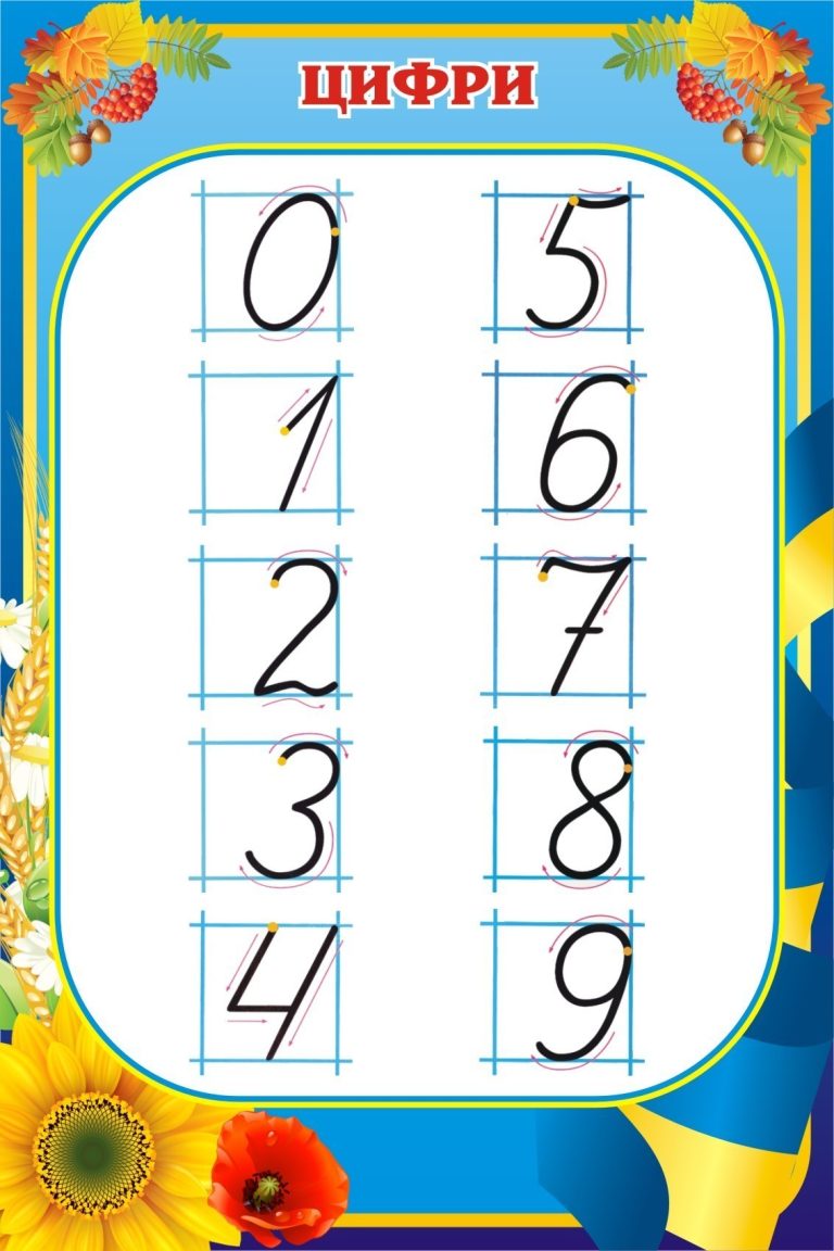 Навчальні стенди для легкого вивчення цифр