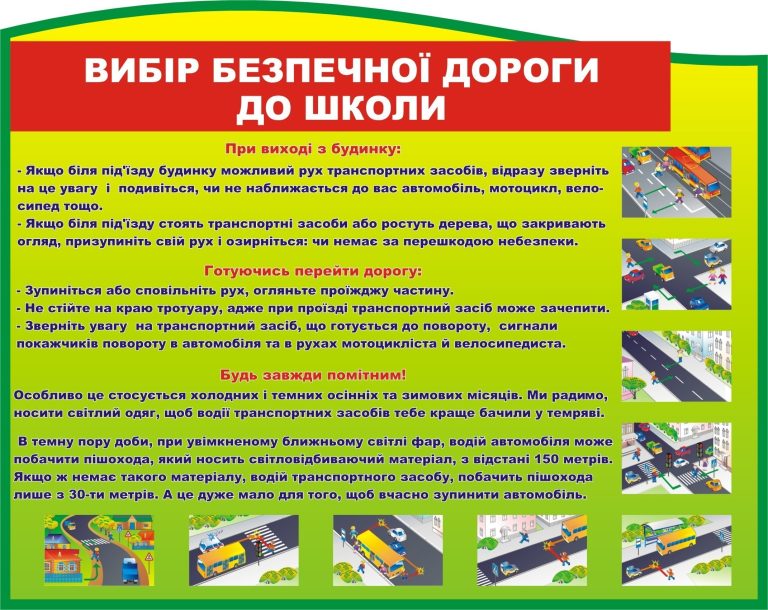 Вибір безпечної дороги до школи