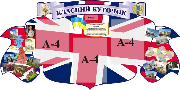 Оформлення класного куточка з британським акцентом