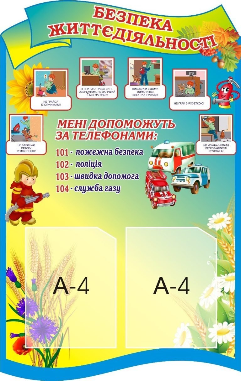 Основи безпеки для школярів: корисні стенди в кабінеті