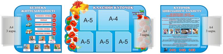 Комплект стендів для безпеки та інформування школярів.