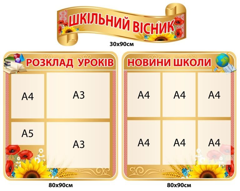 Сучасні стенди для організації шкільного простору