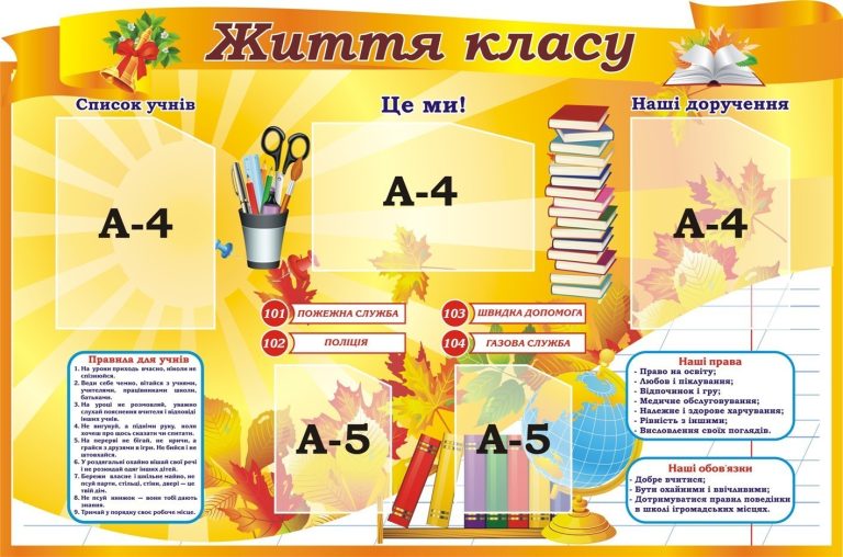 Стенд Життя класу