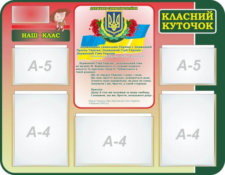 Ідеї для оформлення класного кутка в школі