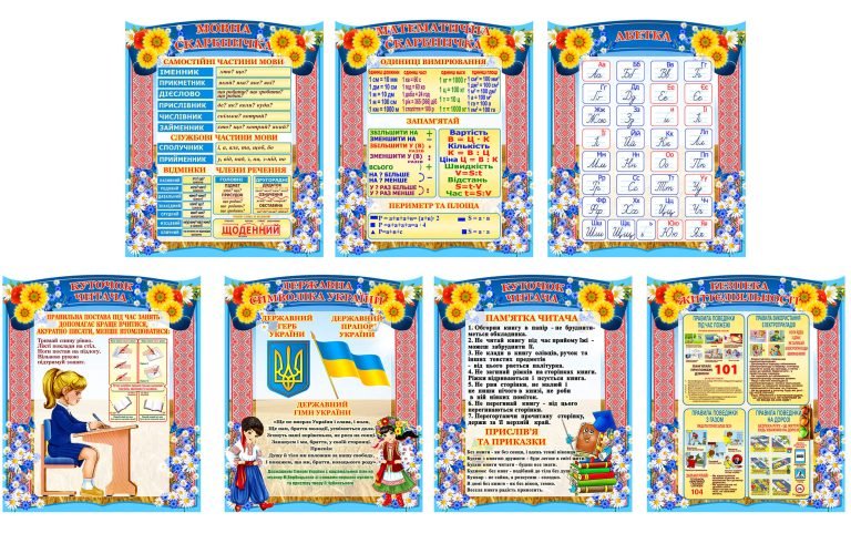 Інформативні стенди для шкільних кабінетів та класів