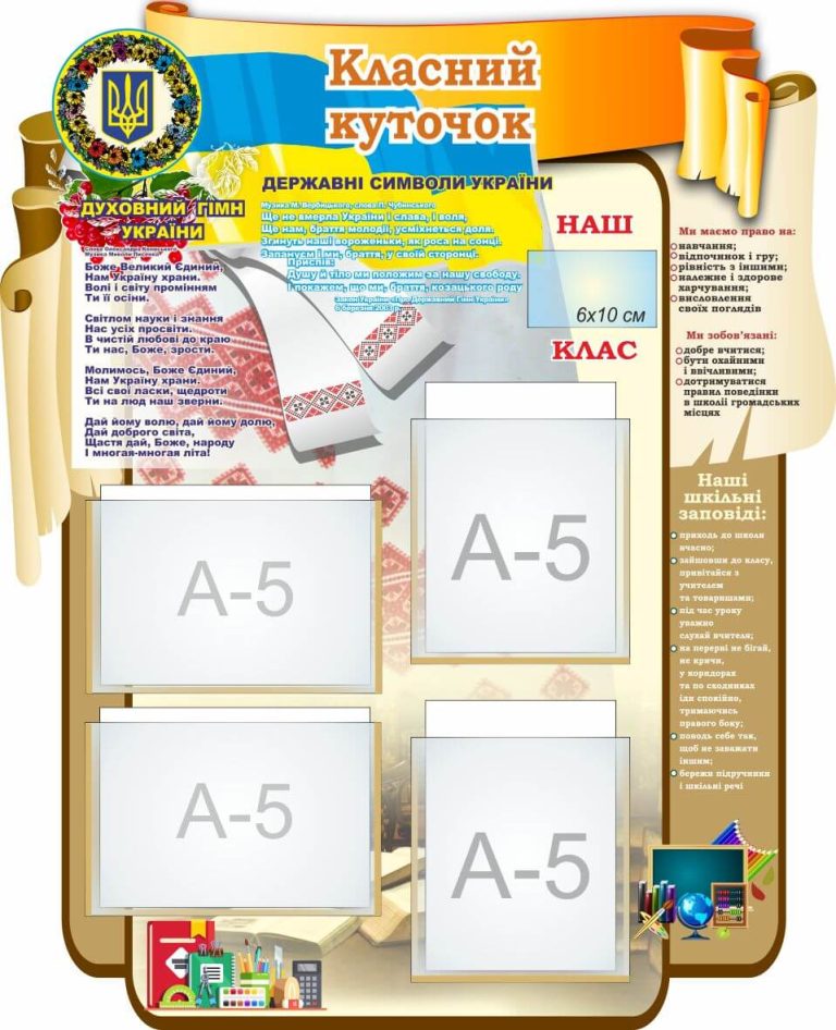 Оформлення класного куточка: патріотизм та традиції в школі