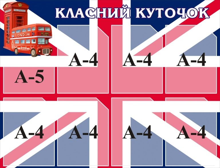 Яскравий англійський куточок для вашого класу