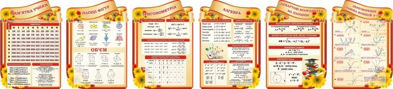 Ефективні стенди для вивчення математики в школі