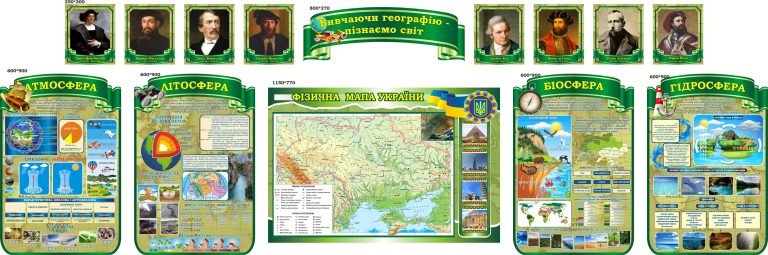 Навчальний стенд для географічного куточка
