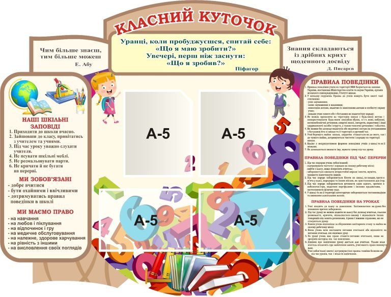 Ідеальний класний куточок: інформативно та яскраво оформлений!