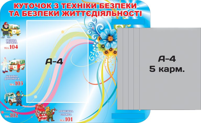 Корисний куточок безпеки для шкільного кабінету